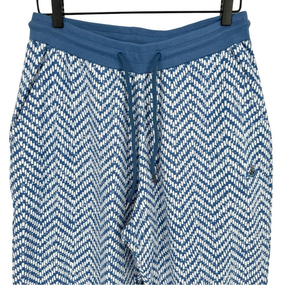 Vivienne Westwood Orb-Embroidered Jogger Herringbone Pattern‎ Blue Large - Picture 4 of 10